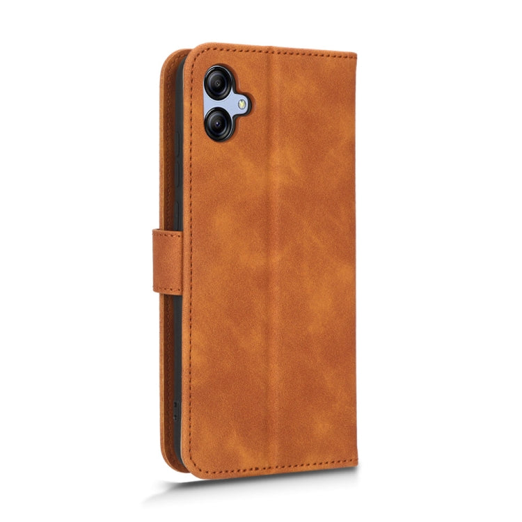 For Samsung Galaxy A04e Skin Feel Magnetic Flip Leather Phone Case