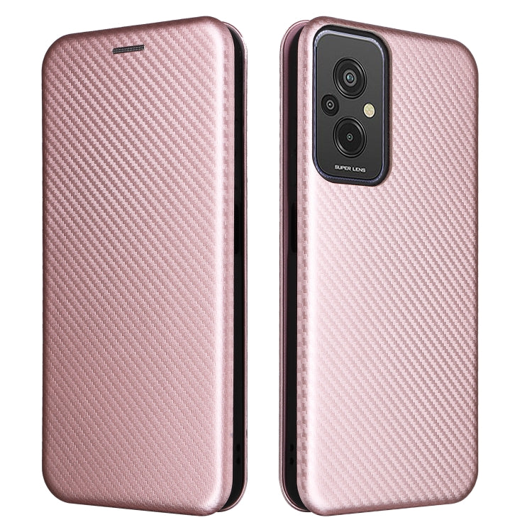For Xiaomi Redmi 11 Prime 4G Carbon Fiber Texture Flip Leather Phone Case