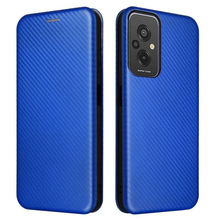 For Xiaomi Redmi 11 Prime 4G Carbon Fiber Texture Flip Leather Phone Case