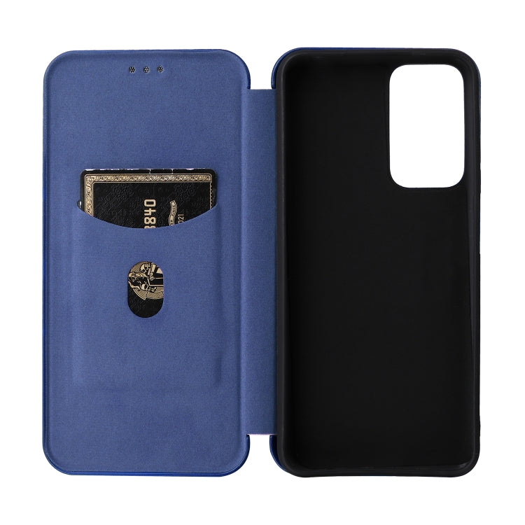For Xiaomi Redmi 11 Prime 4G Carbon Fiber Texture Flip Leather Phone Case