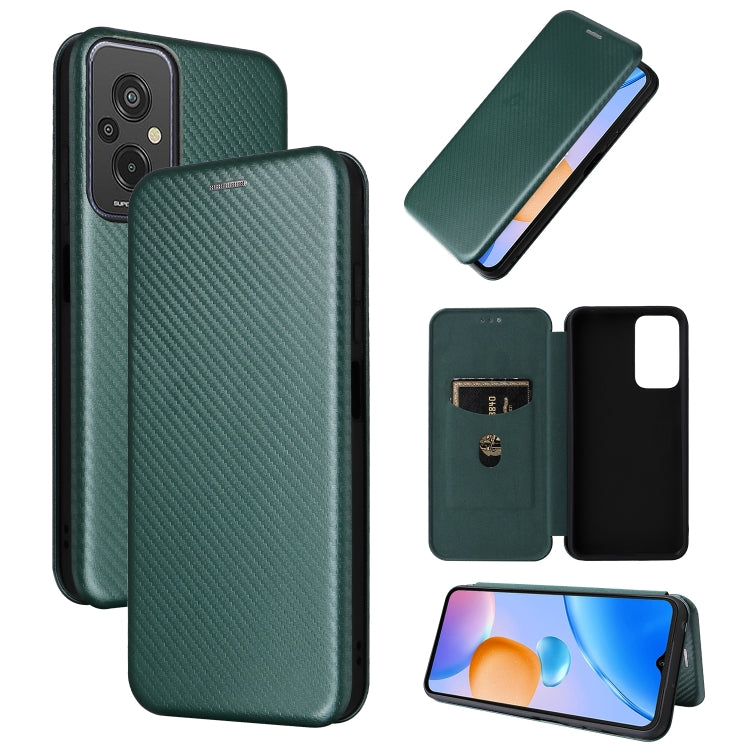 For Xiaomi Redmi 11 Prime 4G Carbon Fiber Texture Flip Leather Phone Case