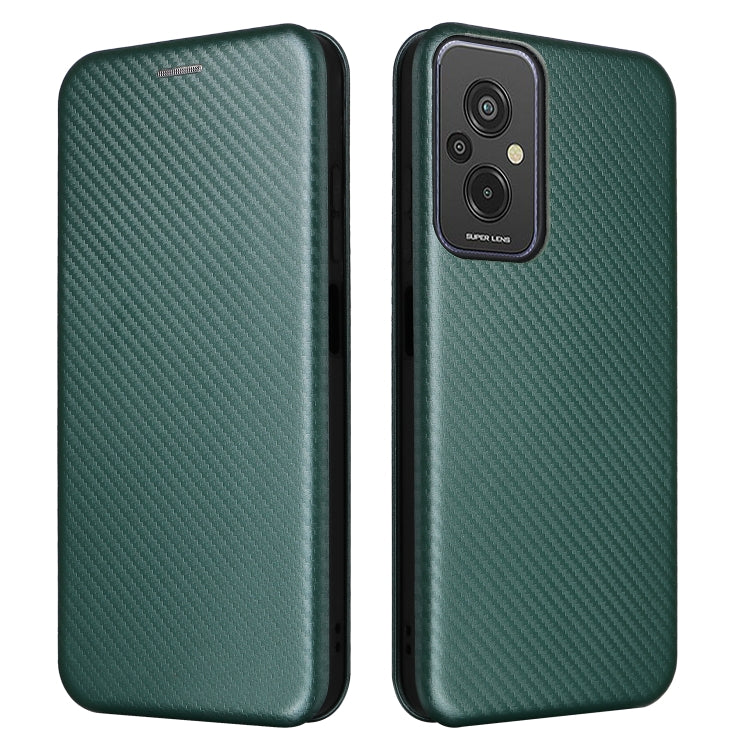 For Xiaomi Redmi 11 Prime 4G Carbon Fiber Texture Flip Leather Phone Case
