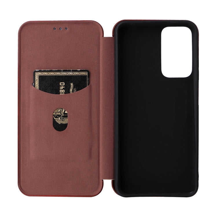 For Xiaomi Redmi 11 Prime 4G Carbon Fiber Texture Flip Leather Phone Case