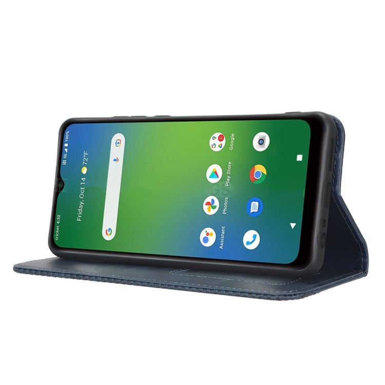 For Cricket Icon 4 Magnetic Buckle Retro Texture Leather Phone Case