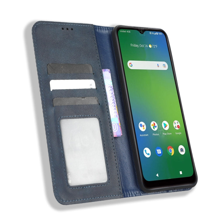 For Cricket Innovate E 5G Magnetic Buckle Retro Texture Leather Phone Case