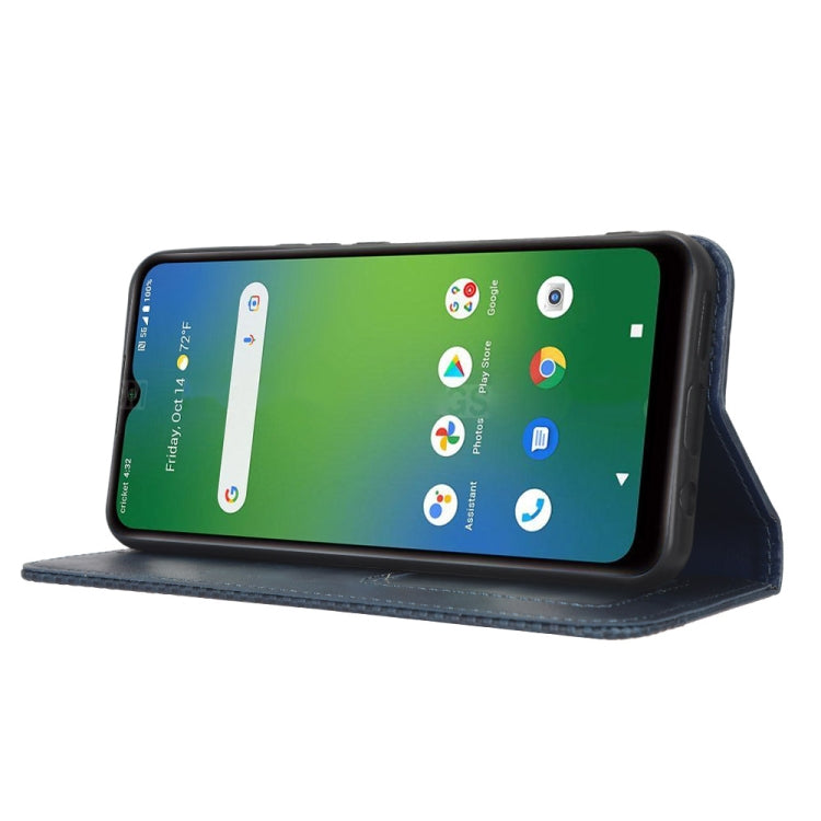 For Cricket Innovate E 5G Magnetic Buckle Retro Texture Leather Phone Case