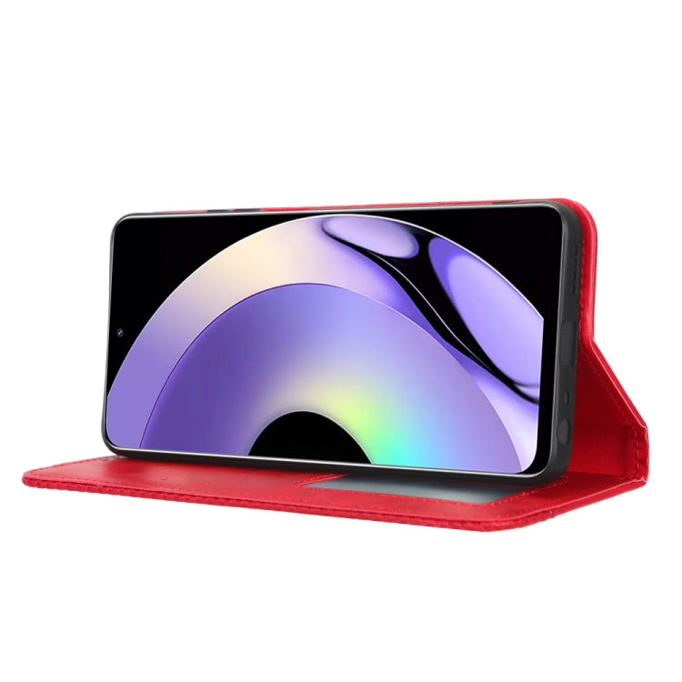 For Realme 10 4G Magnetic Buckle Retro Texture Leather Phone Case