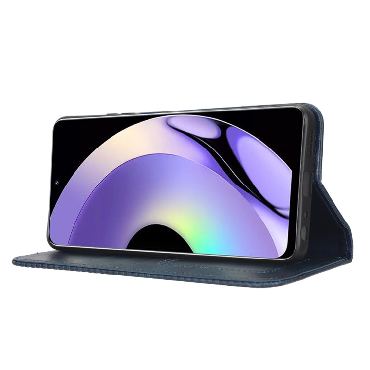 For Realme 10 4G Magnetic Buckle Retro Texture Leather Phone Case