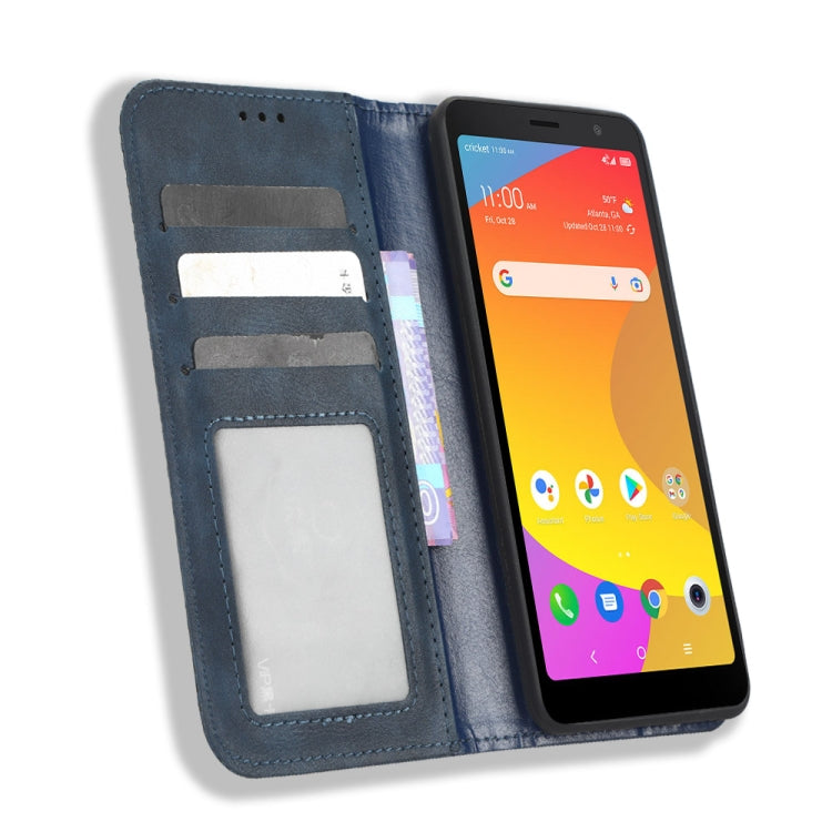 For TCL ION Z Magnetic Buckle Retro Texture Leather Phone Case