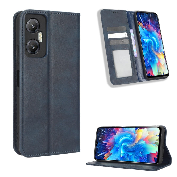 For Infinix Hot 20 5G X666B Magnetic Buckle Retro Texture Leather Phone Case