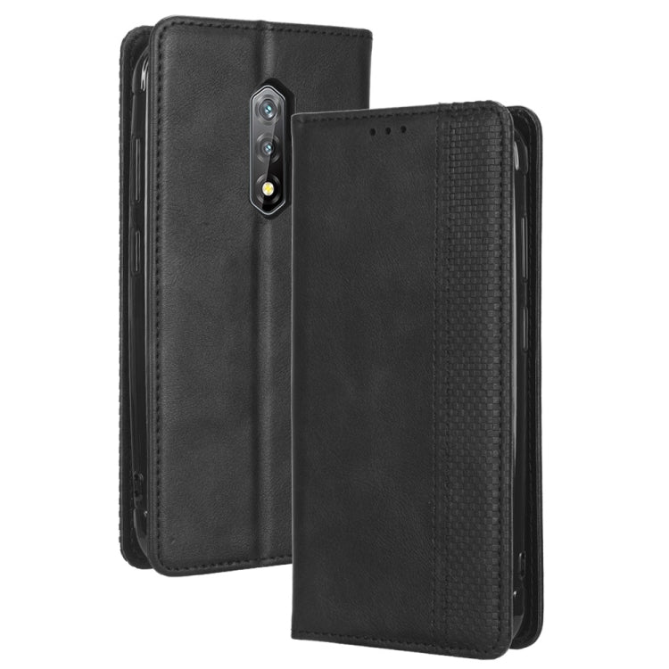 For Blackview BV5200 Magnetic Buckle Retro Texture Leather Phone Case