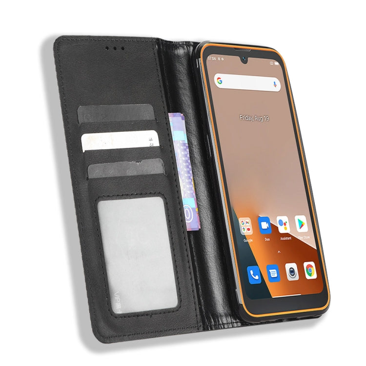 For Blackview BV5200 Magnetic Buckle Retro Texture Leather Phone Case