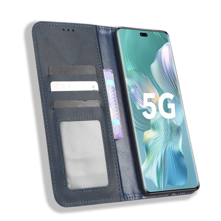 For Honor 80 Pro 5G Magnetic Buckle Retro Texture Leather Phone Case