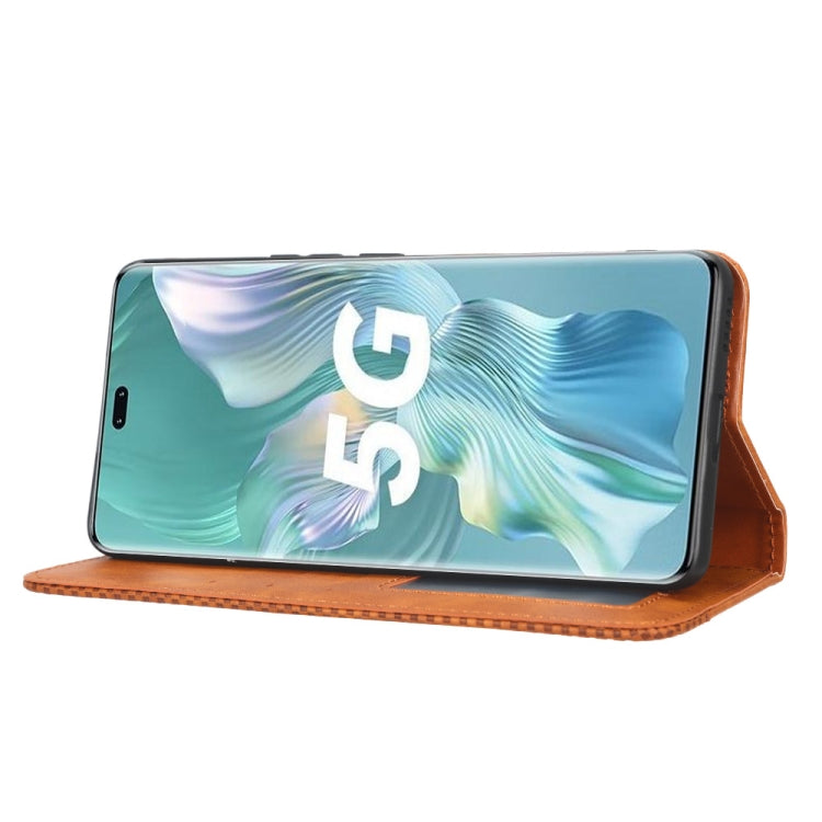 For Honor 80 Pro 5G Magnetic Buckle Retro Texture Leather Phone Case