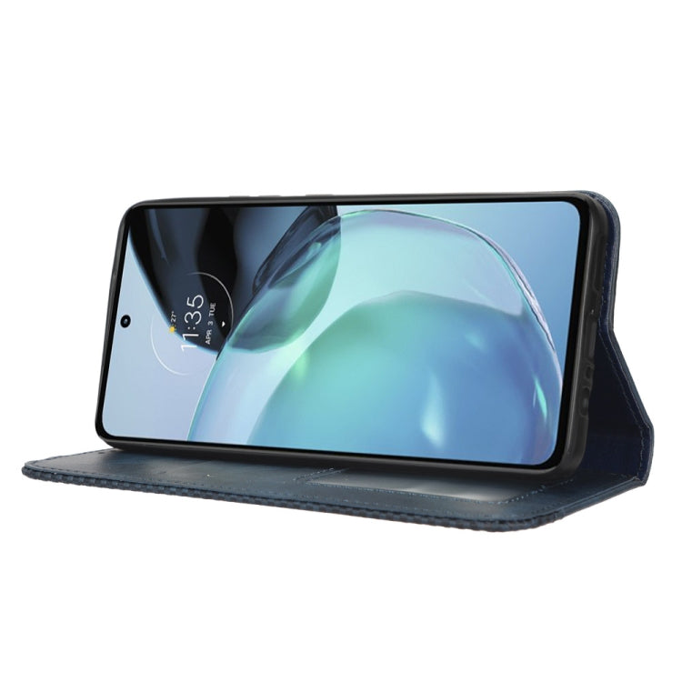 For Motorola Moto G72 4G Magnetic Buckle Retro Texture Leather Phone Case