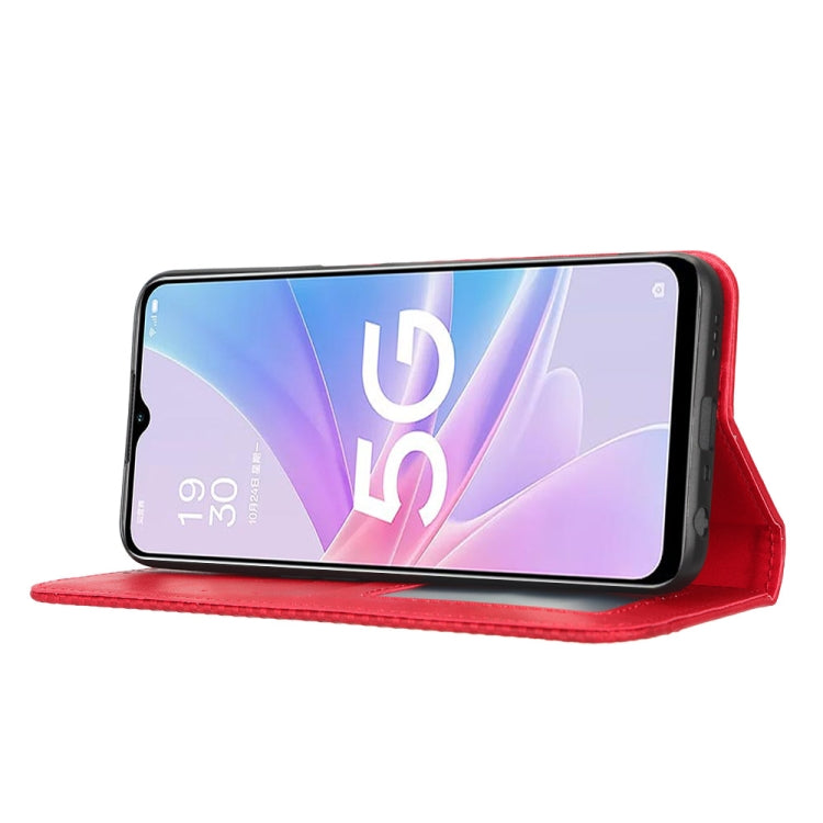 For OPPO A58 5G Magnetic Buckle Retro Texture Leather Phone Case