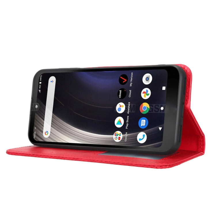 For Orbic JOY RC608L Magnetic Buckle Retro Texture Leather Phone Case