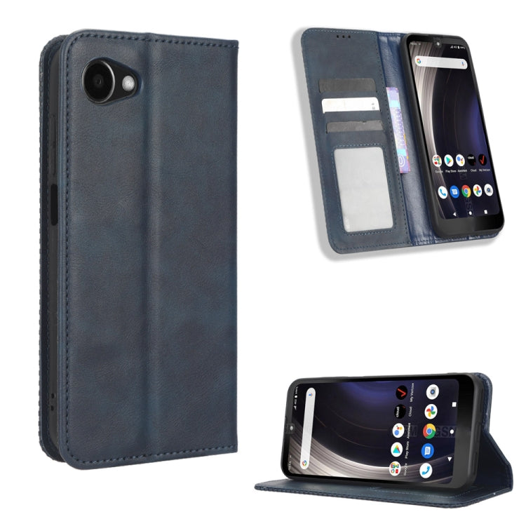 For Orbic JOY RC608L Magnetic Buckle Retro Texture Leather Phone Case