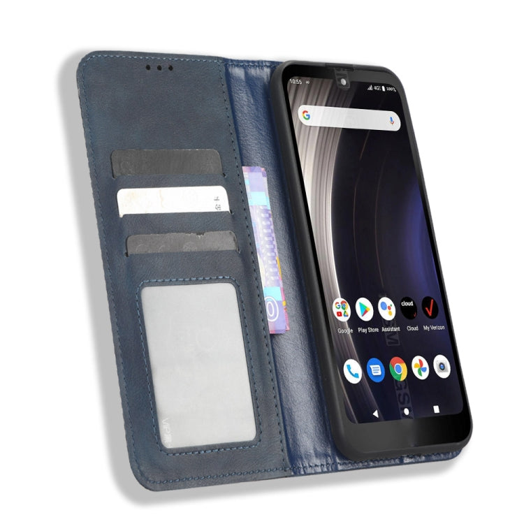 For Orbic JOY RC608L Magnetic Buckle Retro Texture Leather Phone Case