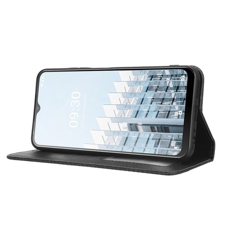 For Tecno Pop 6 Pro BE8 Magnetic Buckle Retro Texture Leather Phone Case