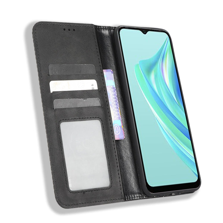 For Infinix Hot 20i Magnetic Buckle Retro Texture Leather Phone Case