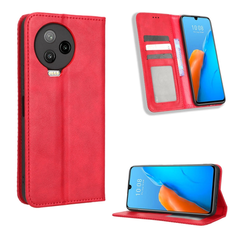 For Infinix Note 12 Pro 4G X676B Magnetic Buckle Retro Texture Leather Phone Case