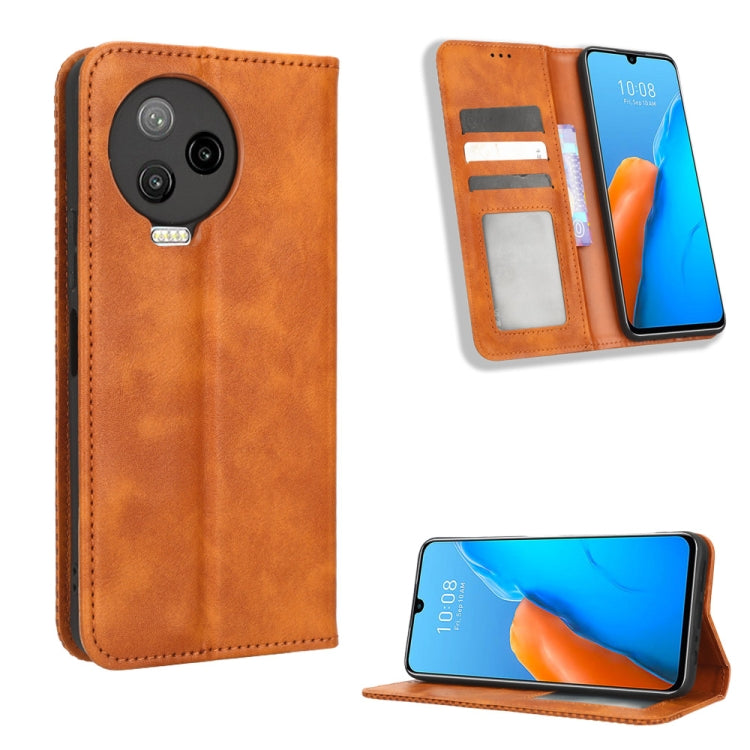 For Infinix Note 12 Pro 4G X676B Magnetic Buckle Retro Texture Leather Phone Case