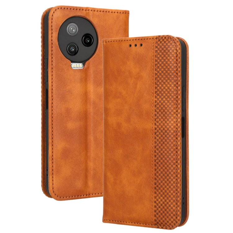 For Infinix Note 12 Pro 4G X676B Magnetic Buckle Retro Texture Leather Phone Case