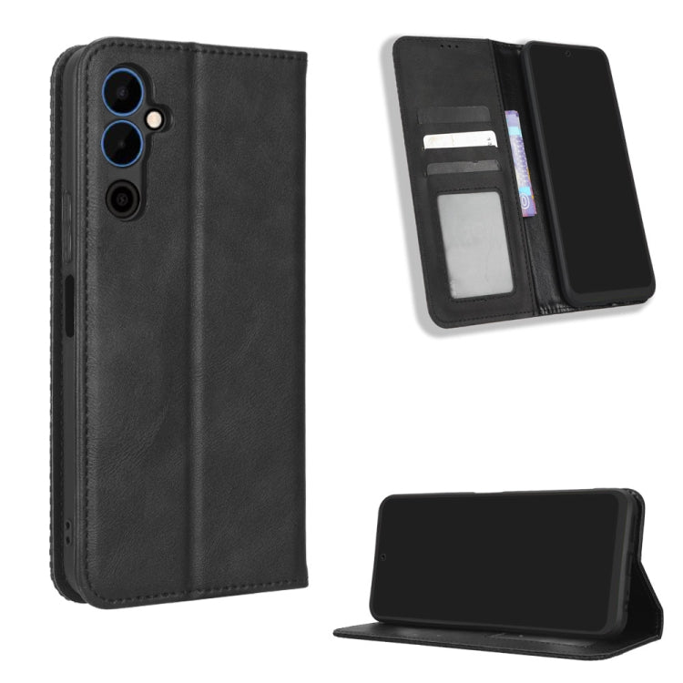 For Tecno Pova Neo 2 Magnetic Buckle Retro Texture Leather Phone Case