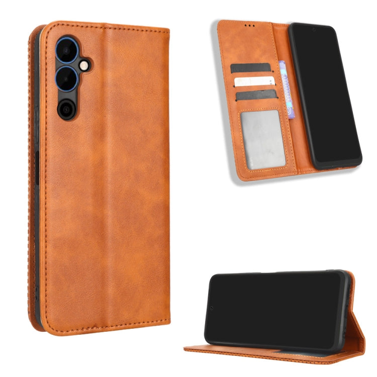For Tecno Pova Neo 2 Magnetic Buckle Retro Texture Leather Phone Case