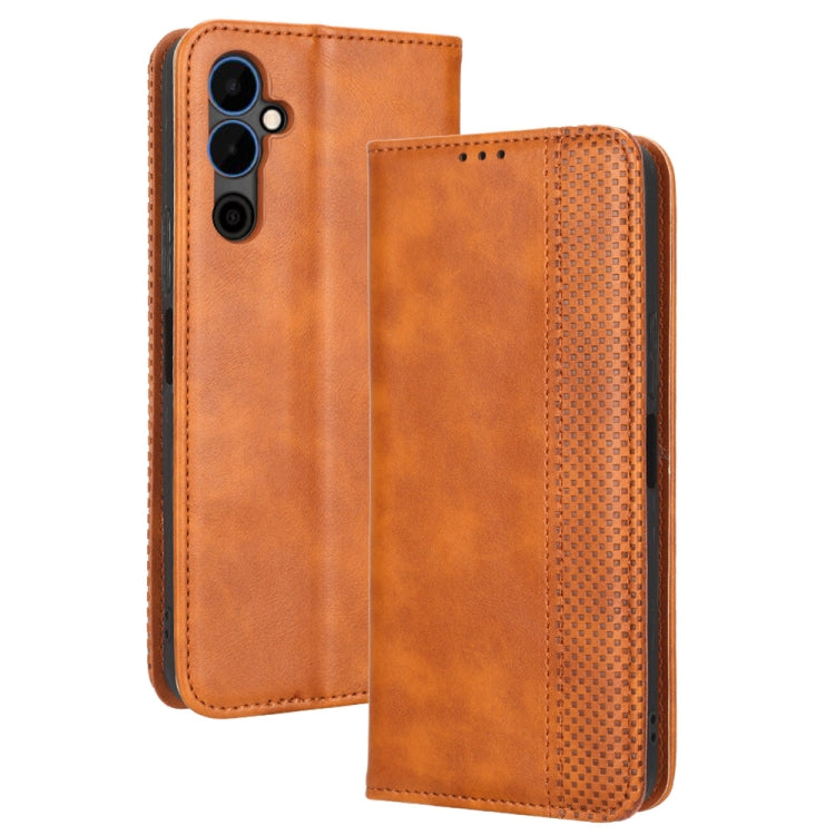 For Tecno Pova Neo 2 Magnetic Buckle Retro Texture Leather Phone Case