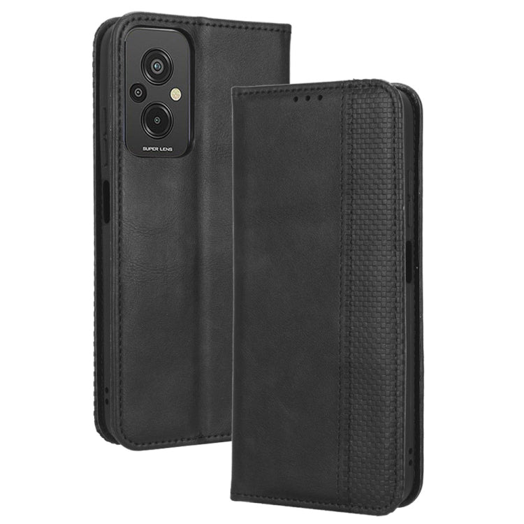For Xiaomi Redmi 11 Prime 4G Magnetic Buckle Retro Texture Leather Phone Case