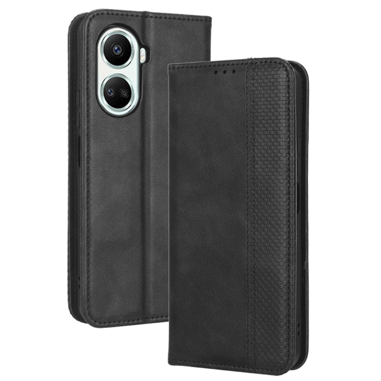 For Huawei nova 10 SE Magnetic Buckle Retro Texture Leather Phone Case