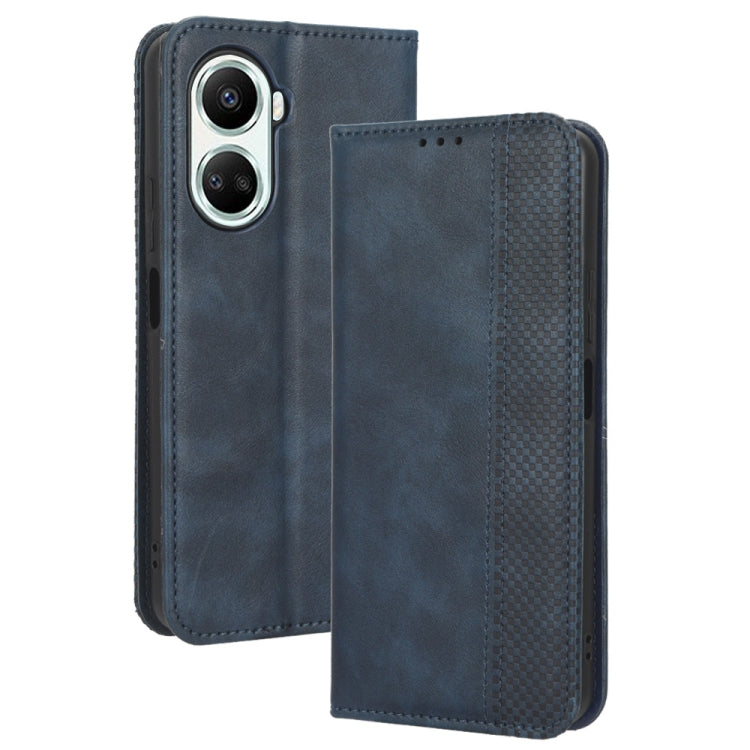 For Huawei nova 10 SE Magnetic Buckle Retro Texture Leather Phone Case