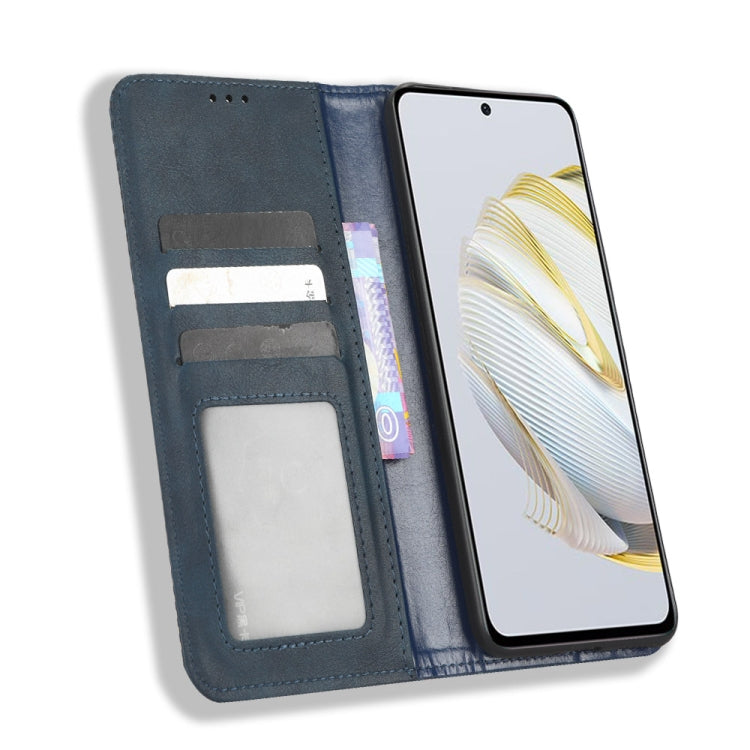 For Huawei nova 10 SE Magnetic Buckle Retro Texture Leather Phone Case