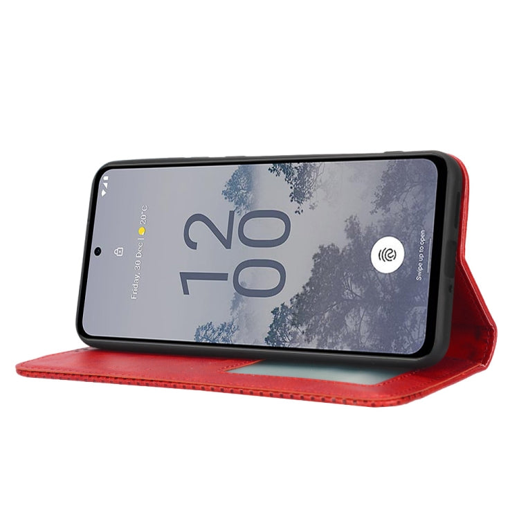 For Nokia X30 5G Magnetic Buckle Retro Texture Leather Phone Case