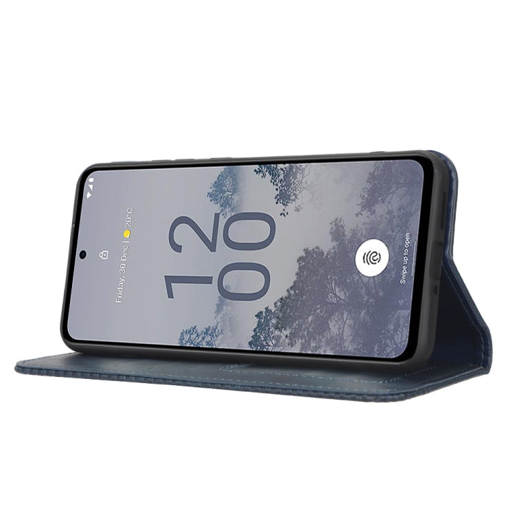 For Nokia X30 5G Magnetic Buckle Retro Texture Leather Phone Case