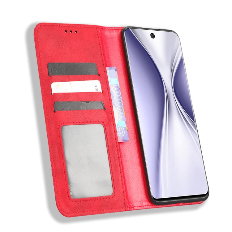 For Honor X20 SE / Huawei nova 10z Magnetic Buckle Retro Texture Leather Phone Case