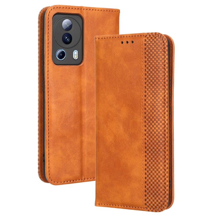 For Xiaomi Civi 2 5G / 12 Lite NE Magnetic Buckle Retro Texture Leather Phone Case