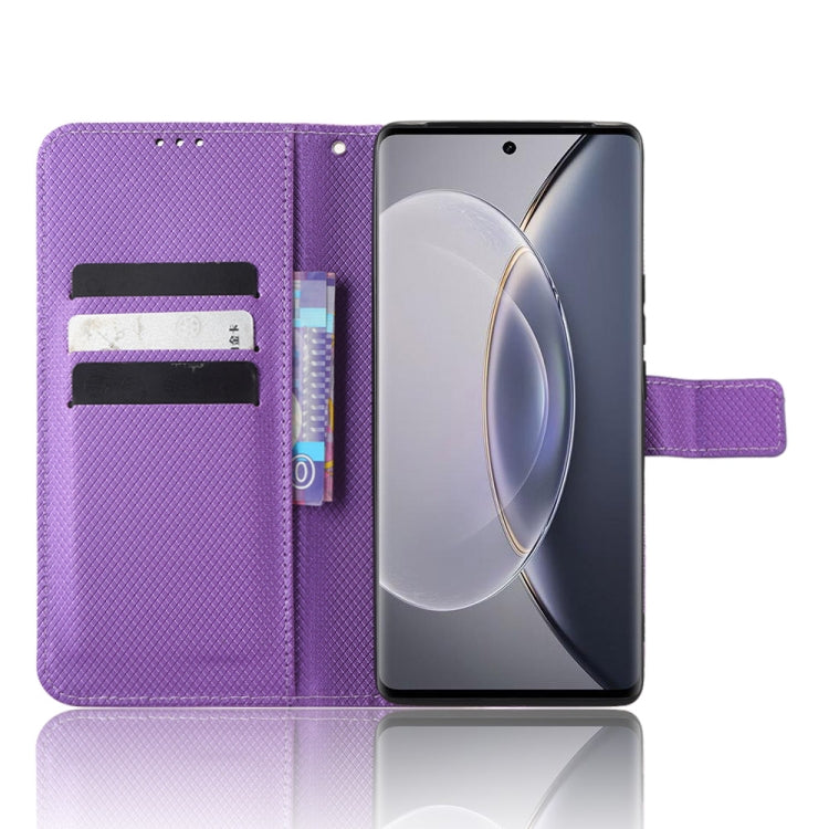 For vivo X90 Pro+ Diamond Texture Leather Phone Case