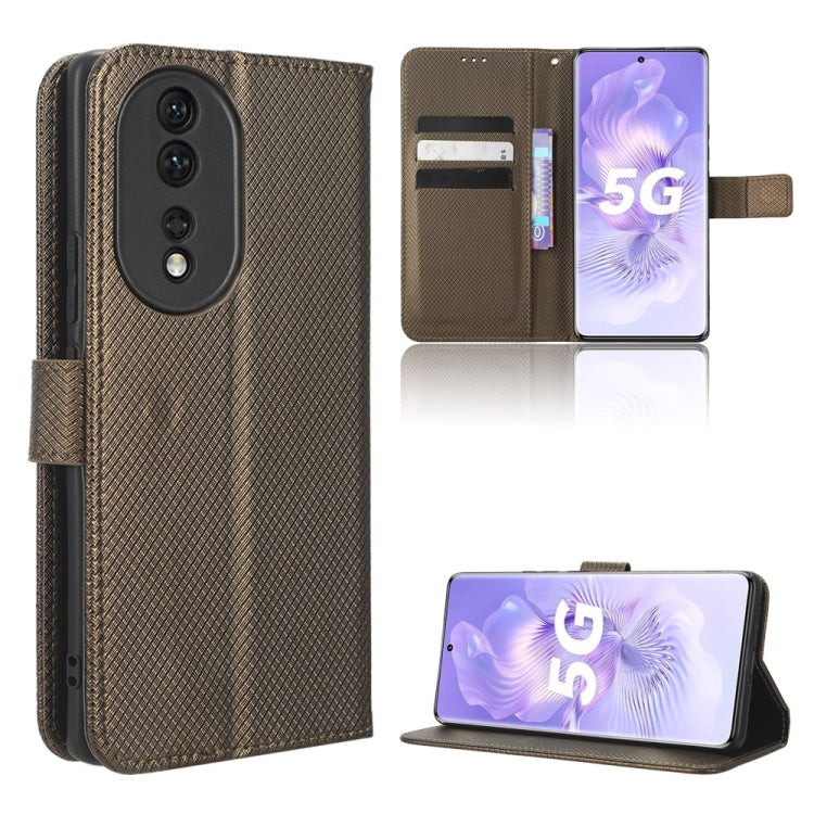 For Honor 80 5G Diamond Texture Leather Phone Case