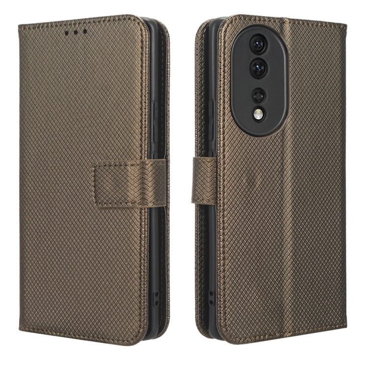 For Honor 80 5G Diamond Texture Leather Phone Case
