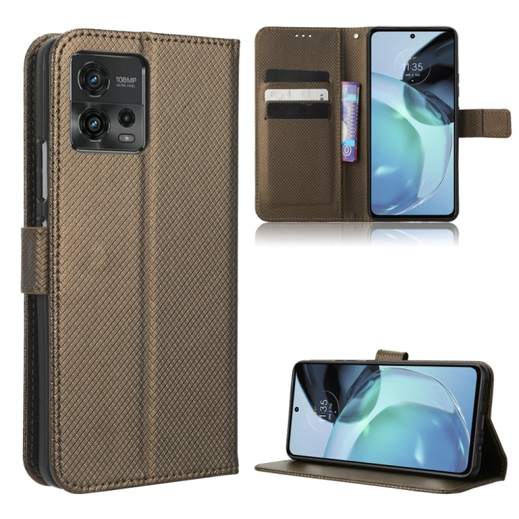 For Motorola Moto G72 4G Diamond Texture Leather Phone Case