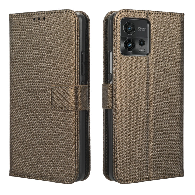 For Motorola Moto G72 4G Diamond Texture Leather Phone Case