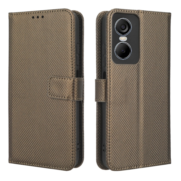 For Tecno Pop 6 Pro BE8 Diamond Texture Leather Phone Case