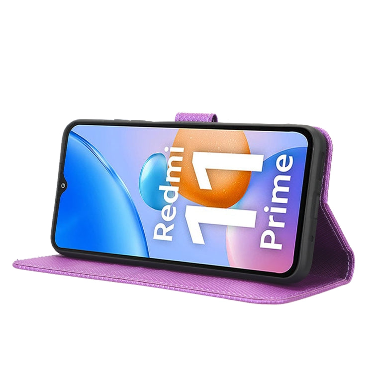 For Xiaomi Redmi 11 Prime 4G Diamond Texture Leather Phone Case