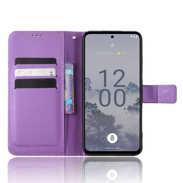 For Nokia X30 5G Diamond Texture Leather Phone Case