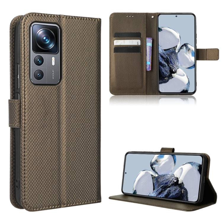 For Xiaomi 12T Pro Diamond Texture Leather Phone Case
