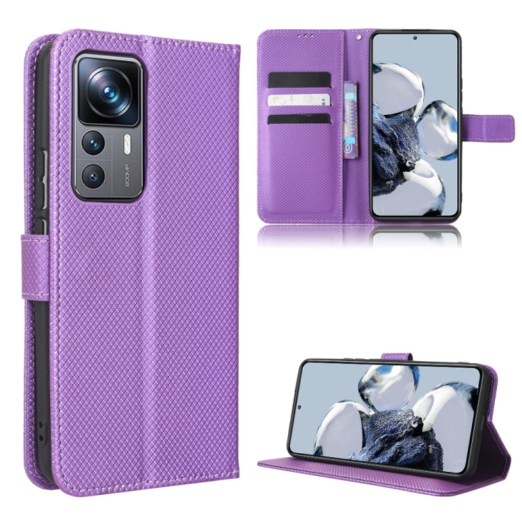 For Xiaomi 12T Pro Diamond Texture Leather Phone Case