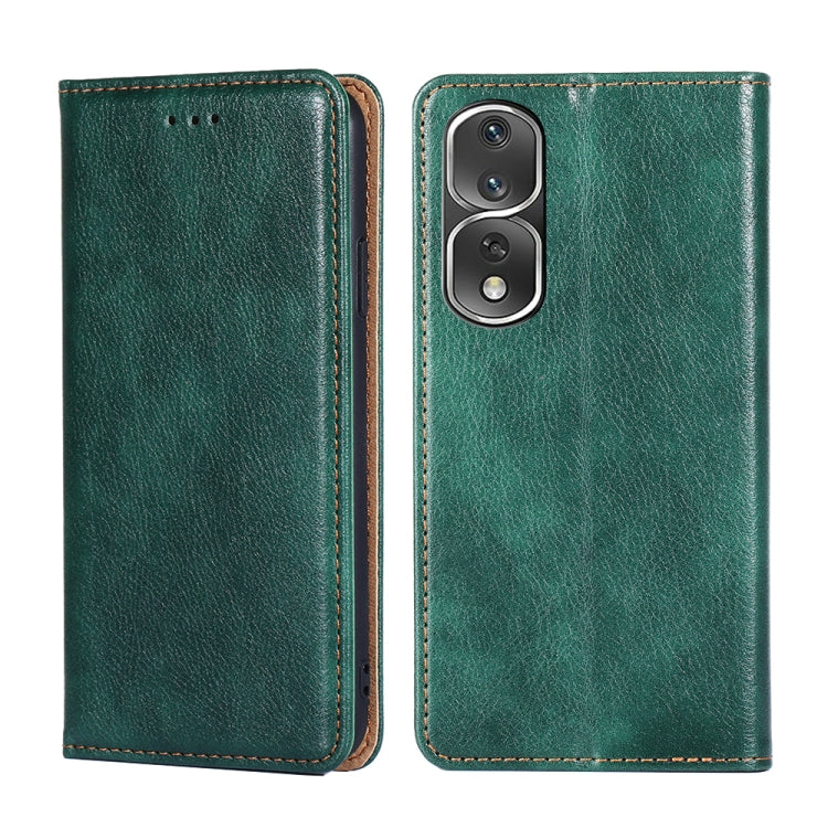 For Honor 80 Pro Gloss Oil Solid Color Magnetic Leather Phone Case